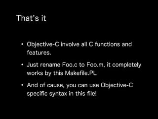 Hacking Mac OSX Cocoa API from Perl