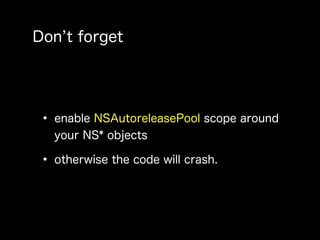 Hacking Mac OSX Cocoa API from Perl