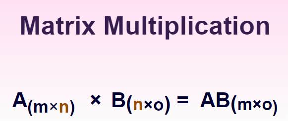 Condition for matrix multiplication