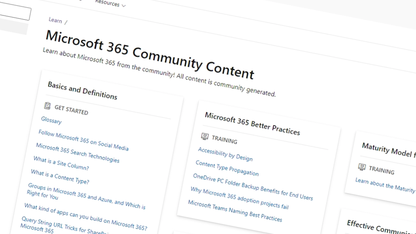 Microsoft 365 Community Content