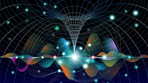 Shapes and designs symbolizing the beginning of the universe