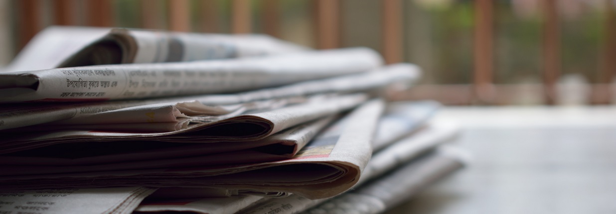 stack of newspapers